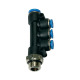 Riegler Distributeur multiple en T « Blue Series », orientable, G 1/8 extérieur, Ø 1x6 109727