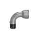 Riegler Coude 1, long, 90°, IT/AG, Rp/R 1/4, noir. Fonte malléable à chaud 112826