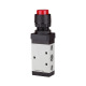 Riegler Vanne 5/2 voies, manuelle »M5«, bouton-poussoir, monostable, G 1/4, rouge 116004