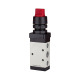 Riegler Vanne 5/2 voies, manuelle »M5«, levier rotatif k., monostable, G1/8, rouge 116025