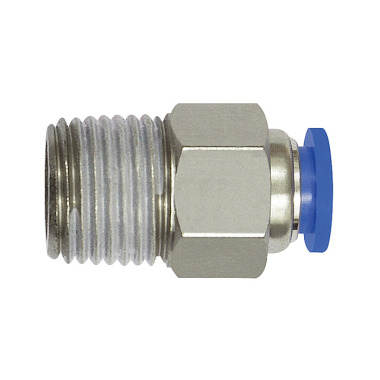 Riegler Raccord droit ”Série bleue” mini, R 1/8 a., Ø de fente 4 148793