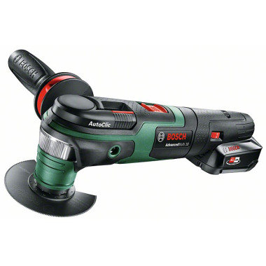 Bosch Akku-Multifunktionswerkzeug AdvancedMulti 18, mit 1 x PBA 18V 2.5 Ah Akku 0603104001