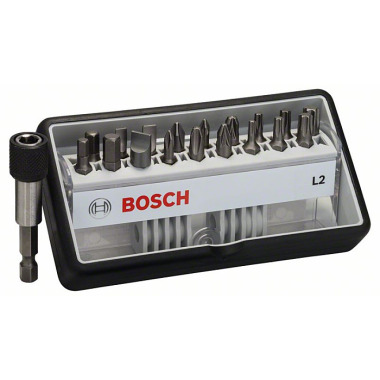 Bosch Schrauberbit-Set Robust Line L Extra-Hart, 18+1-teilig, 25mm, PH, PZ, T, LS, HEX 2607002568