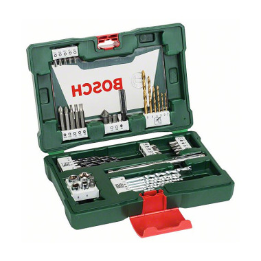 Bosch V-Line TiN-Bohrer- und Bit-Set, 48-teilig, mit Magnetstab und Kegelsenker 2607017314