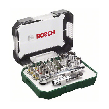 Bosch Schrauberbit- und Ratschen-Set, 26-teilig 2607017322