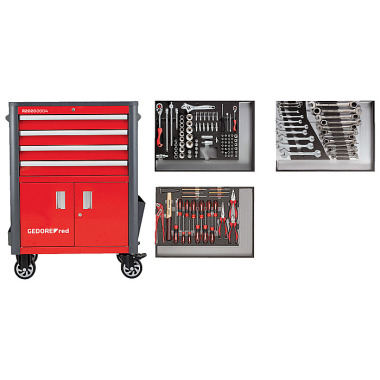 GEDORE red Jeu d’outils dans la servante d’atelier WINGMAN rouge 129pcs. R22041004