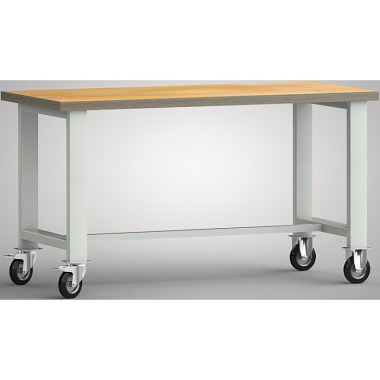 KLW mobile standard workbench - 2000 x 700 x 840 mm L x W x H WS880N-2000M40-X7000