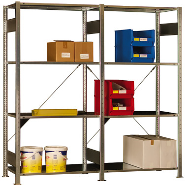 KLW Basic boltless shelving unit, galvanised 6520-1020050-Z150G