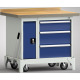 KLW mobile professional workbench - 1000 x 700 x 871 mm L x W x H WPB95N-1000M45-E7046