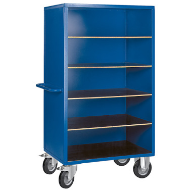 KLW Cupboard trolleys, with 5 shelves made of hardened and tempered plywood 8612-6065AF5C12