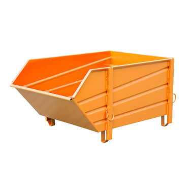 BAUER Bac pour matériaux de construction BBP 100, peint, RAL 2000 jaune orangé 4511-15-0000-1