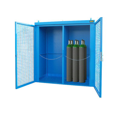 BAUER Conteneur de stockage pour bouteilles de gaz GFC-B/W M3, peint, RAL 5012 bleu clair 4477-33-1000-3