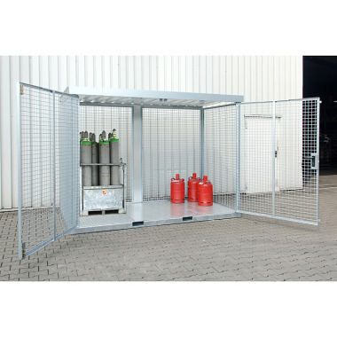 BAUER Conteneur de stockage pour bouteilles de gaz GFC-E/T M0, galvanisé à chaud 4477-14-2000-7