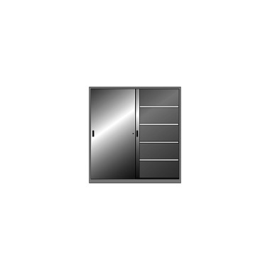 ThurMetall Armoire à portes coulissantes (LxPxH) 1500x500x1950 mm KEY Lock bleu clair RAL 5012 58.781.010