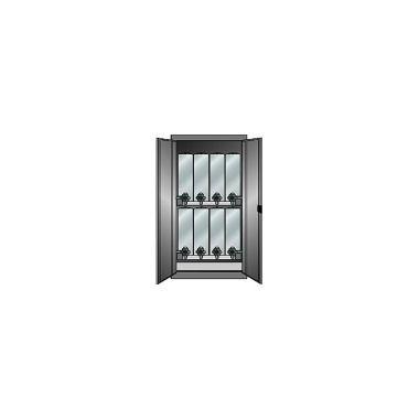 ThurMetall Armoire à liquides (LxPxH) 717x753x1450 mm KEY Lock bleu clair RAL 5012 65.687.010