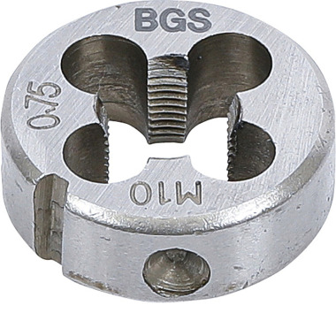 BGS Filière de filetage | M10 x 0.75 x 25 mm 1900-M10X0.75-S