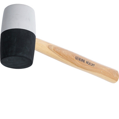 BGS Maillet en caoutchouc | manche en hickory | tête noire / blanche | Ø 63 mm | 840 g 1969