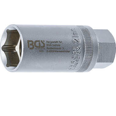 BGS Douille pour bougie d’allumage, hexagonale | 12.5 mm (1/2”) Drive | 21 mm 2403