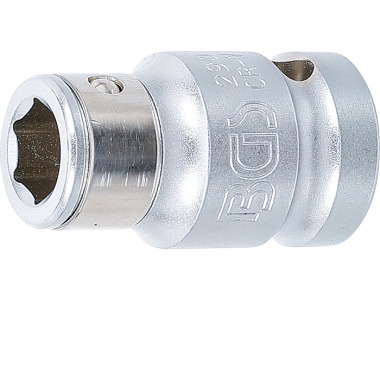 BGS Adaptateur de mèche avec bille de retenue | 12.5 mm (1/2« ) Drive | hexagone interne 10 mm (3/8 ») 290