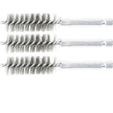 BGS Brosse en acier | 16 mm | 6.3 mm (1/4”) Drive | 3 pcs. 3078-16-S