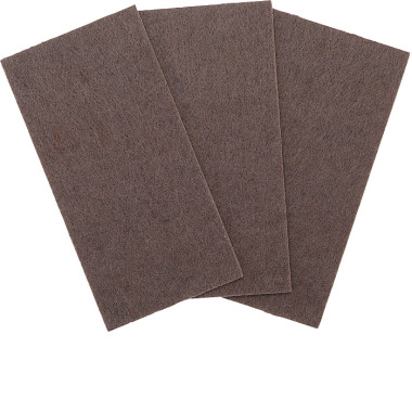 BGS Tampon de feutre | Tapis | marron | 100 x 200 mm | 3 pcs. 80713