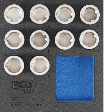 BGS Plateau d’outils 1/6 : Jeu de douilles de blocage de jantes pour Land Rover | 10 pcs. 9553