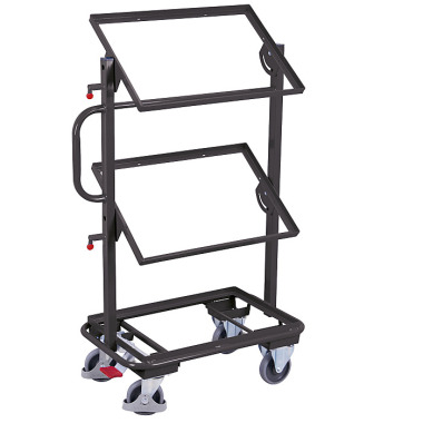 VARIOfit Chariot d’appoint sans étagères, inclinable Dimensions extérieures : 815 x 455 x 1.185 mm (L/P/H) sw-400.802/AG