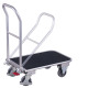 VARIOfit Chariot à cintres pliants en aluminium avec tapis en caoutchouc strié Dimensions extérieures : 815 x 450 x 950 mm (L/P/H) ap-450.810