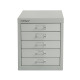 BISLEY MultiDrawer™, 12er Serie, 5 Schubladen à H 51 mm, DIN A4, Farbe: silber L125355