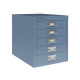 BISLEY MultiDrawer™, 12er Serie, 5 Schubladen à H 51 mm, DIN A4, Farbe: blau  L125605