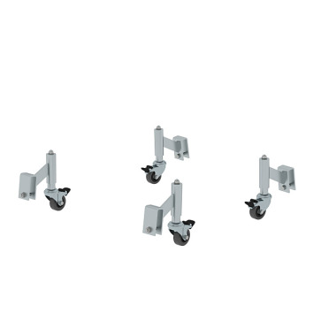 MUNK Spring-loaded castors with arrester for rigid aluminium work platforms 50036