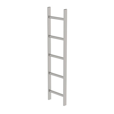 MUNK Shaft ladder, V4A stainless steel, 300 mm clear width 5 rungs 62005