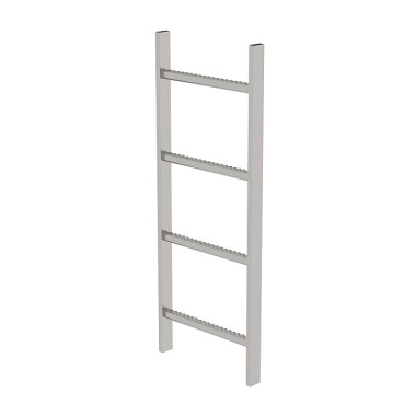 MUNK Shaft ladder, V4A stainless steel, 400 mm clear width 4 rungs 63004