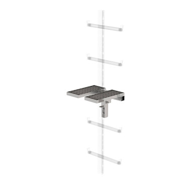 MUNK Hinged rest platform for attachment to single-rail ladders 77559