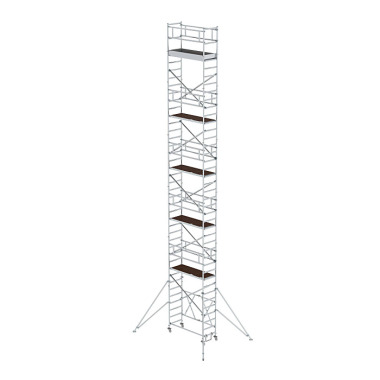 MUNK Folding scaffolding 0.75 x 1.80 m with outrigger Platform height 10.80 m 115109