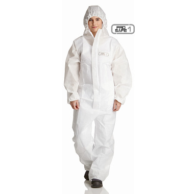 DS SafetyWear ProSafe® 1 Overall, Kapuze, antistatisch, weiß PS1-XXL