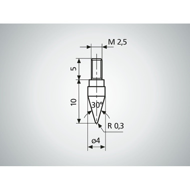 Mahr Insert de pointe 904, en acier 4360130