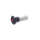 Ganter Broches de centrage, goupille inox, bouton plastique, à verrouillage axial (cliquet) GN 114.3-10-100