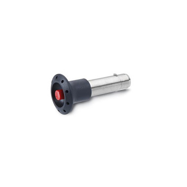 Ganter Broches de centrage, goupille inox, bouton plastique, à verrouillage axial (cliquet) GN 114.3-12-20