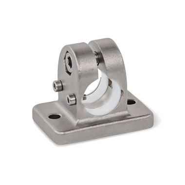 Ganter Noix de serrage avec embase pour actionneur linéaire en inox GN 145.1-G18-2-NI