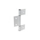 Ganter Charnières, pour profilés en aluminium/éléments de panneau, en trois parties GN 2295-86-165-I-C-EL