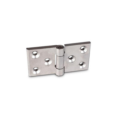 Ganter Charnières à usage intensif, Inox, allongées dans le sens horizontal GN 237.3-NI-120-60-A-GS