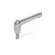 Ganter Manettes indexables, inox, finition grenaillée mate, avec goujon fileté GN 300.5-30-M3-6-AS