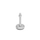 Ganter Pieds de machine, Inox, avec sous-couche en caoutchouc GN 31-100-M10-100-B1-SK