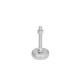 Ganter Pieds de machine, Inox, avec sous-couche en caoutchouc GN 31-100-M10-100-B2-SK