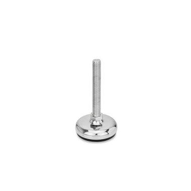 Ganter Pieds de machine, Inox, avec sous-couche en caoutchouc GN 31-100-M10-100-C3-S