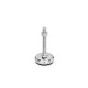 Ganter Pieds de machine, Inox, avec sous-couche en caoutchouc GN 31-100-M10-100-C3-SK