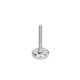 Ganter Pieds de machine, Inox, avec sous-couche en caoutchouc GN 31-100-M10-100-C4-S