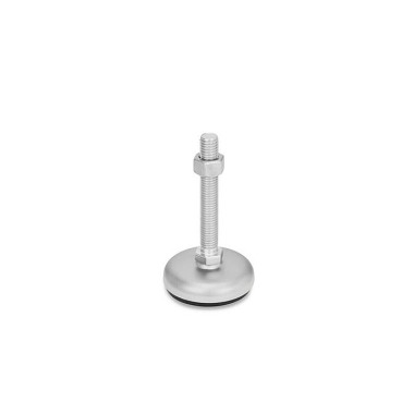 Ganter Pieds de machine, Inox, avec sous-couche en caoutchouc GN 31-100-M10-50-B1-SK