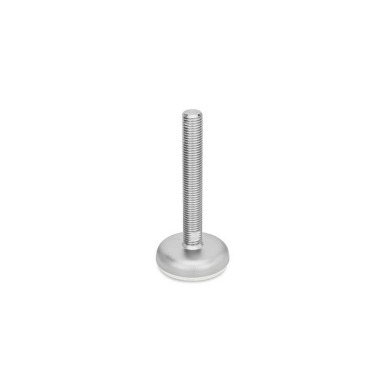 Ganter Pieds de machine, Inox, avec sous-couche en caoutchouc GN 31-100-M16-100-B2-T